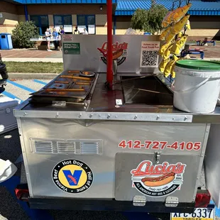a hot dog cart