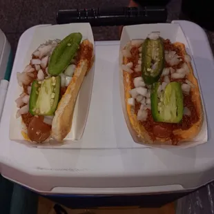 South Side Dog add Jalapeños awesone flavor..