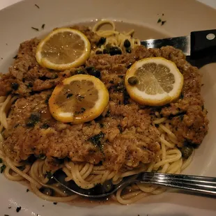 Super salty and disgusting chicken picatta