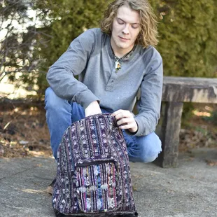 Colorful Textile Backpack