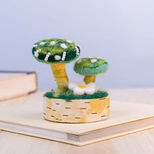 Felted Decorative Desk Mushrooms
