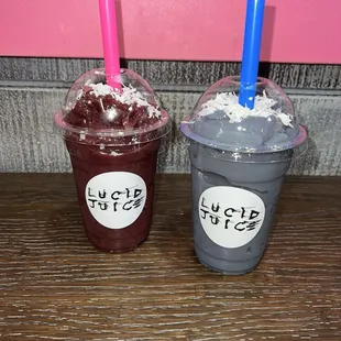 Tropical Smoothie, 16oz and Blue Majik Smoothie, 16oz