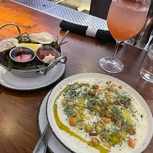 Fresh oysters + clam chowder + A Kiss From Tomorrow