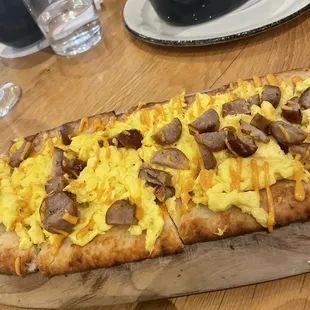 Breakfast flatbread (not as described on menu)