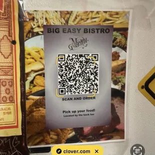 Big Easy Bistro&apos;s Menu scan..