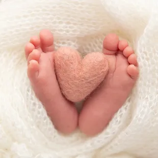 Newborn baby feet photo