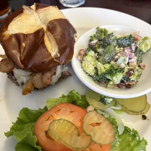 a sandwich and salad on a plate