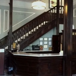 The grand staircase leads to our Executive Suites - located above the restaurant,