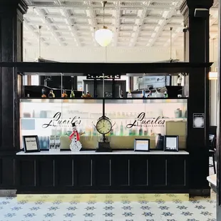 the interior of a restaurant