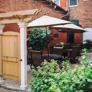 Our private patio is a great place to escape and enjoy a meal.