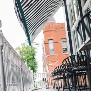 Our front porch is a great place to sit and watch the world go by.
