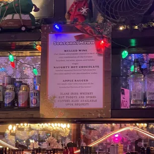 Seasonal Drink Menu