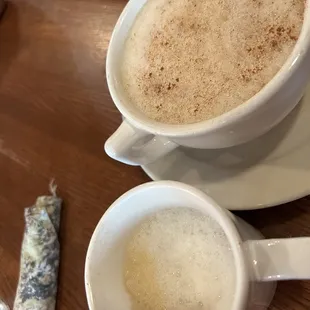 Cappuccino and chai