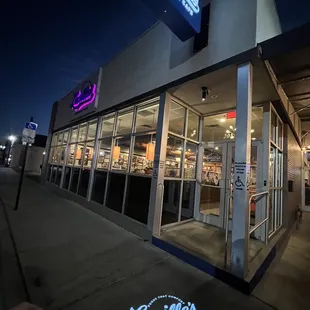 Outside of the restaurant