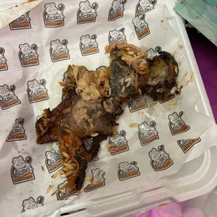 This was the "pulled pork" realistically I got a solid maybe 2-3 bites of actual meat off of this