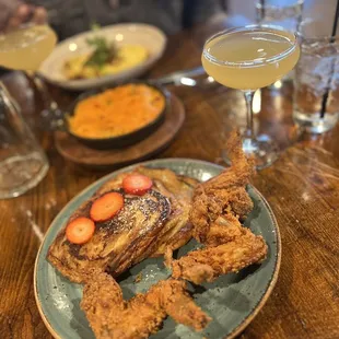 Croissant French Toast &amp; Chicken French 75