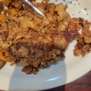 Overcooked chicken fried steak