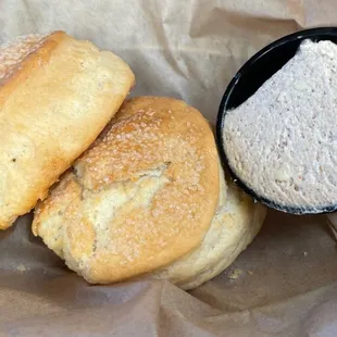 Homemade Biscuits with Apple Butter