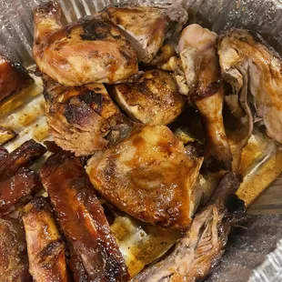 BBQ Chicken &amp; St. Louis Spare Ribs