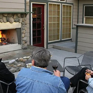 Early morning coffee in the sun or wine with friends in the afternoon.