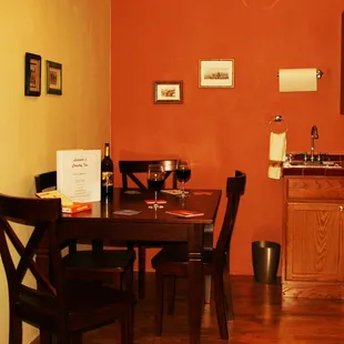 The dining table is great for playing games or with 4 adults to enjoy dinner.