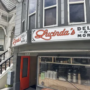 Outside sandwich shop