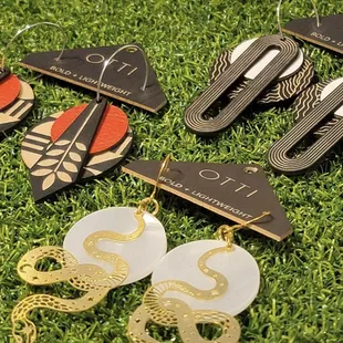 Locally made earrings by Otti