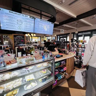 Menu and Pastry Counter