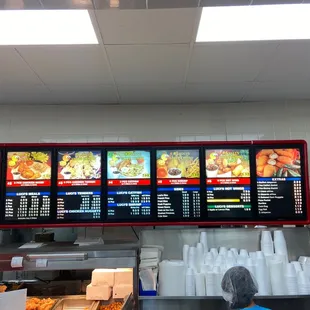 the menus
