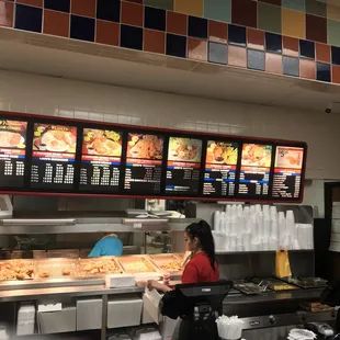 a woman ordering food