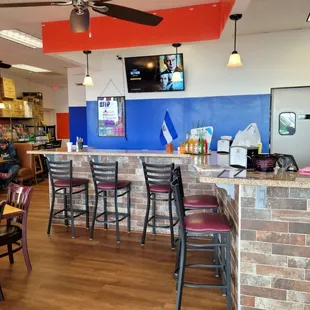 the inside of a restaurant