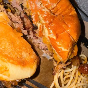 We shared a bbq sandwich