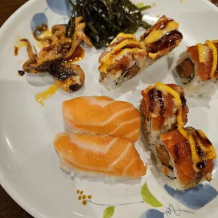 Spicy octopus assorted sushi