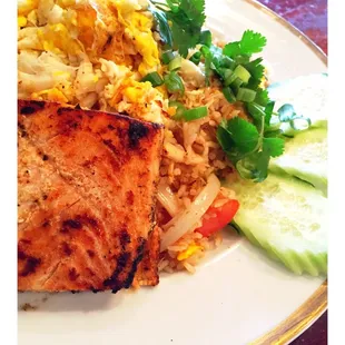 Crab Fried Rice w/Salmon.