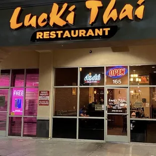 the front of the restaurant