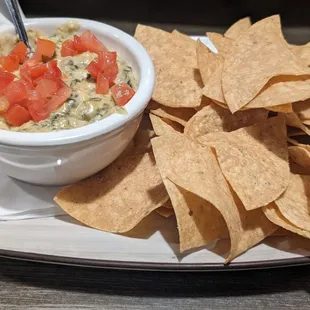 Spinach Artichoke Dip with Nachos
