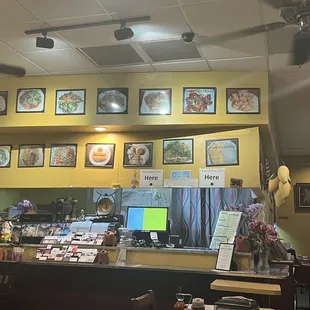 the interior of the restaurant