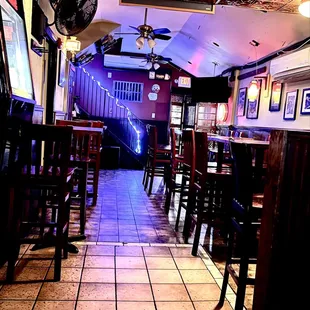 the interior of the pub