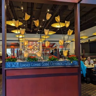 a view of the dining area