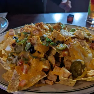 a plate of nachos