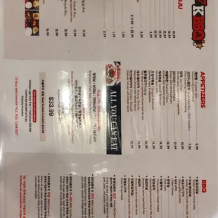 New menu.