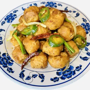 Salty Pepper TOFU. Available from the vegetarian options category.