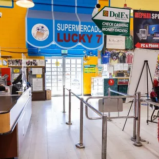 the checkout counter