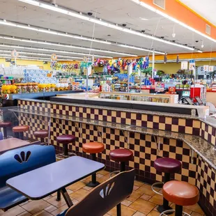 the inside of the store