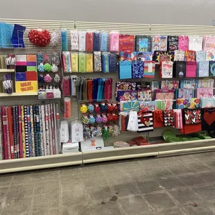 New greeting cards shelves