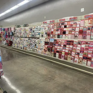 New greeting cards shelves