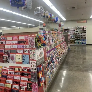 New greeting cards shelves