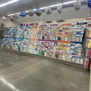 New greeting cards shelves