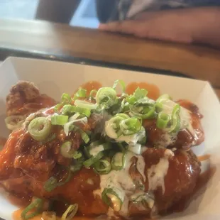 Buffalo tenders with ranch instead of blue cheese