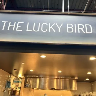 the sign for the lucky bird